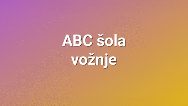 ABC šola vožnje