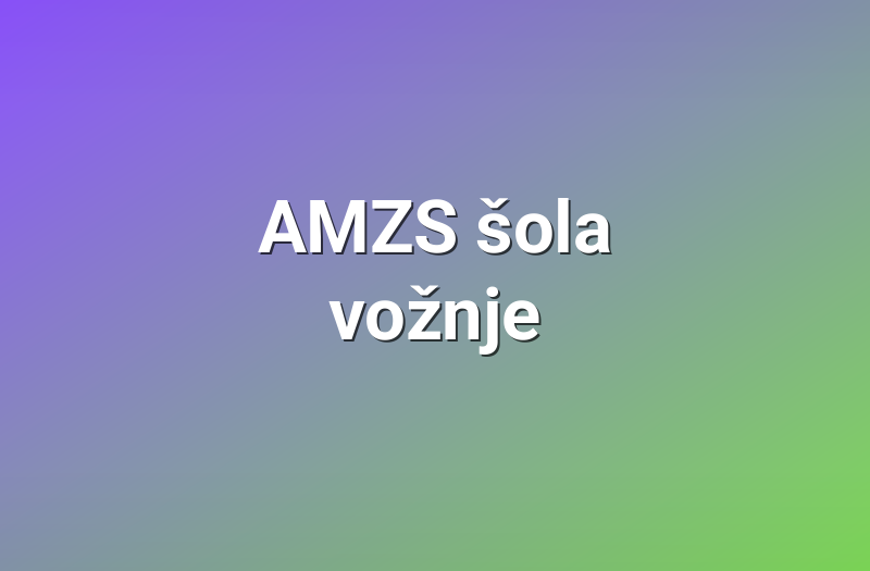AMZS šola vožnje