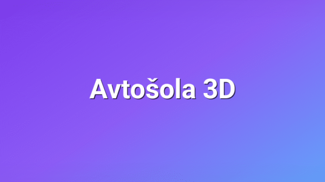 Avtošola 3D