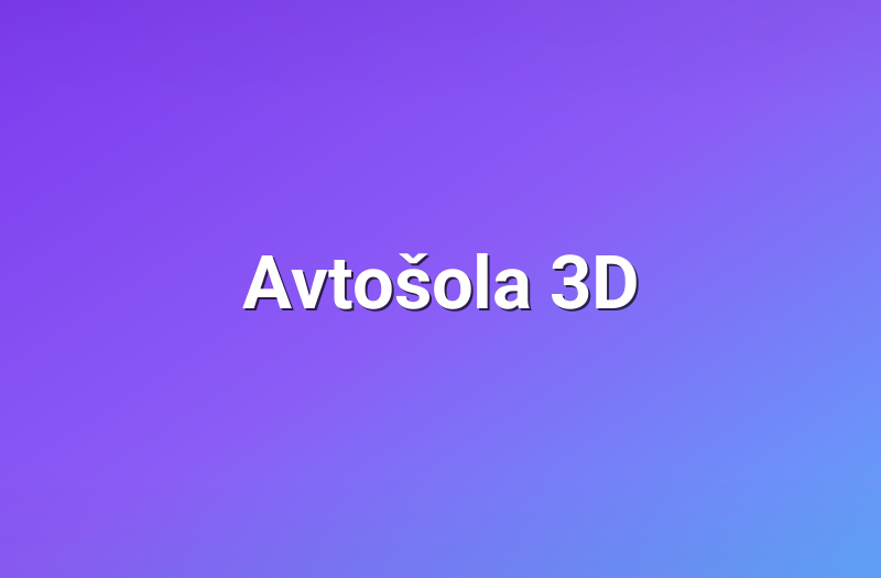Avtošola 3D