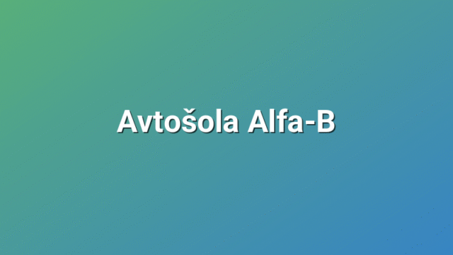 Avtošola Alfa-B