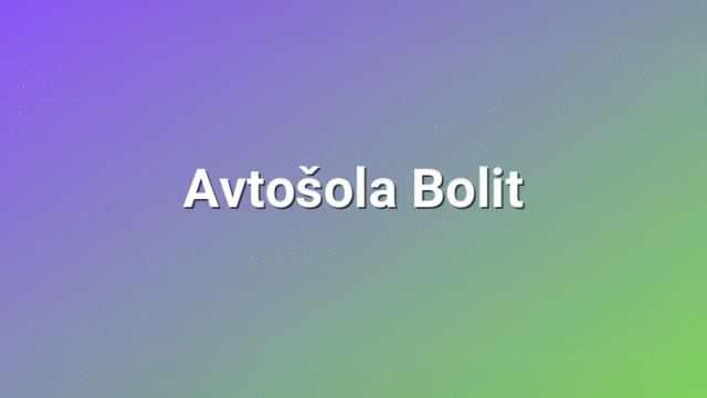 Avtošola Bolit