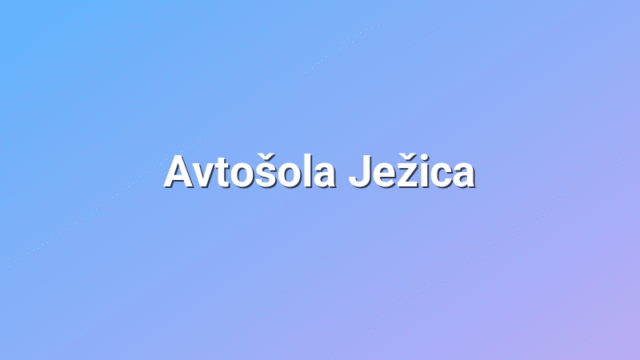 Avtošola Ježica