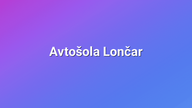 Avtošola Lončar