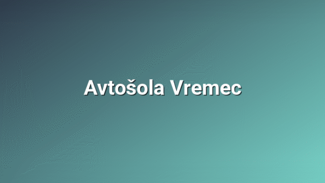 Avtošola Vremec