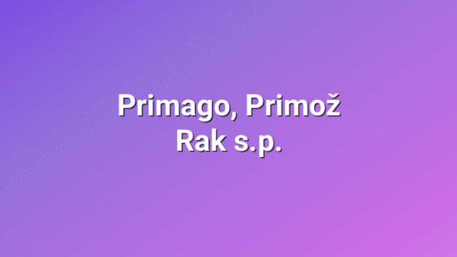Primago, Primož Rak s.p.