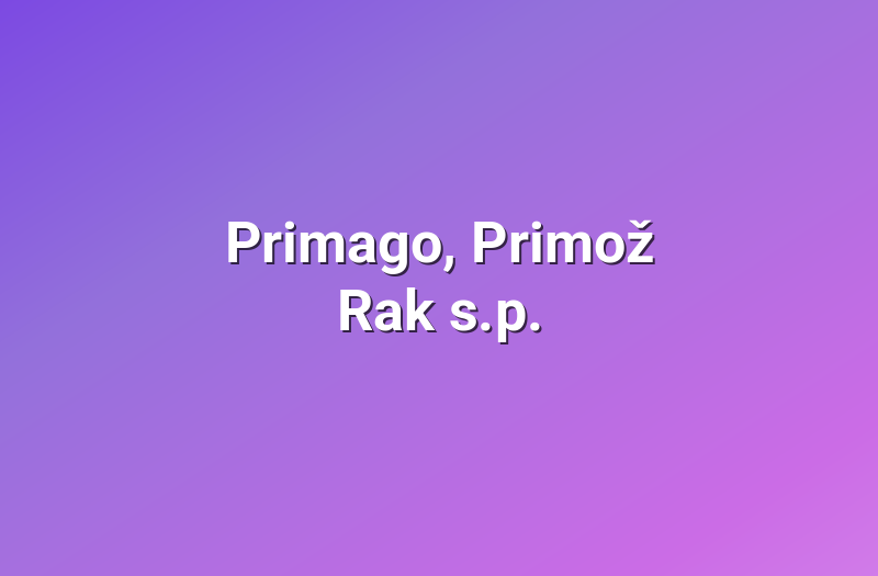 Primago, Primož Rak s.p.