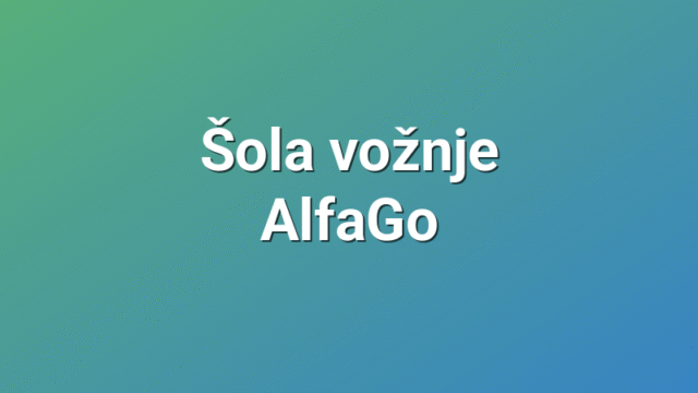 Šola vožnje AlfaGo