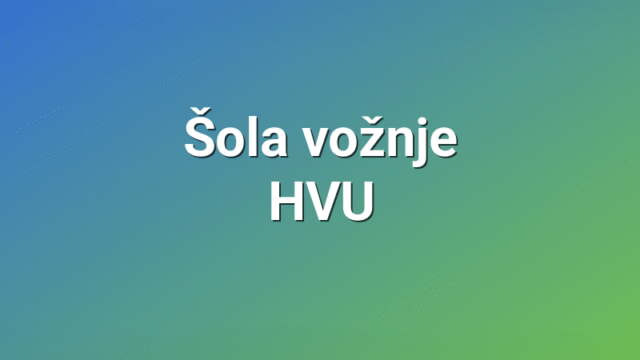Šola vožnje HVU
