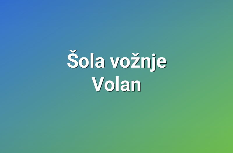 Šola vožnje Volan